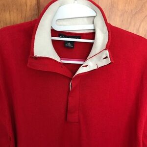 Vintage Banana Republic Red and Cream Sweater